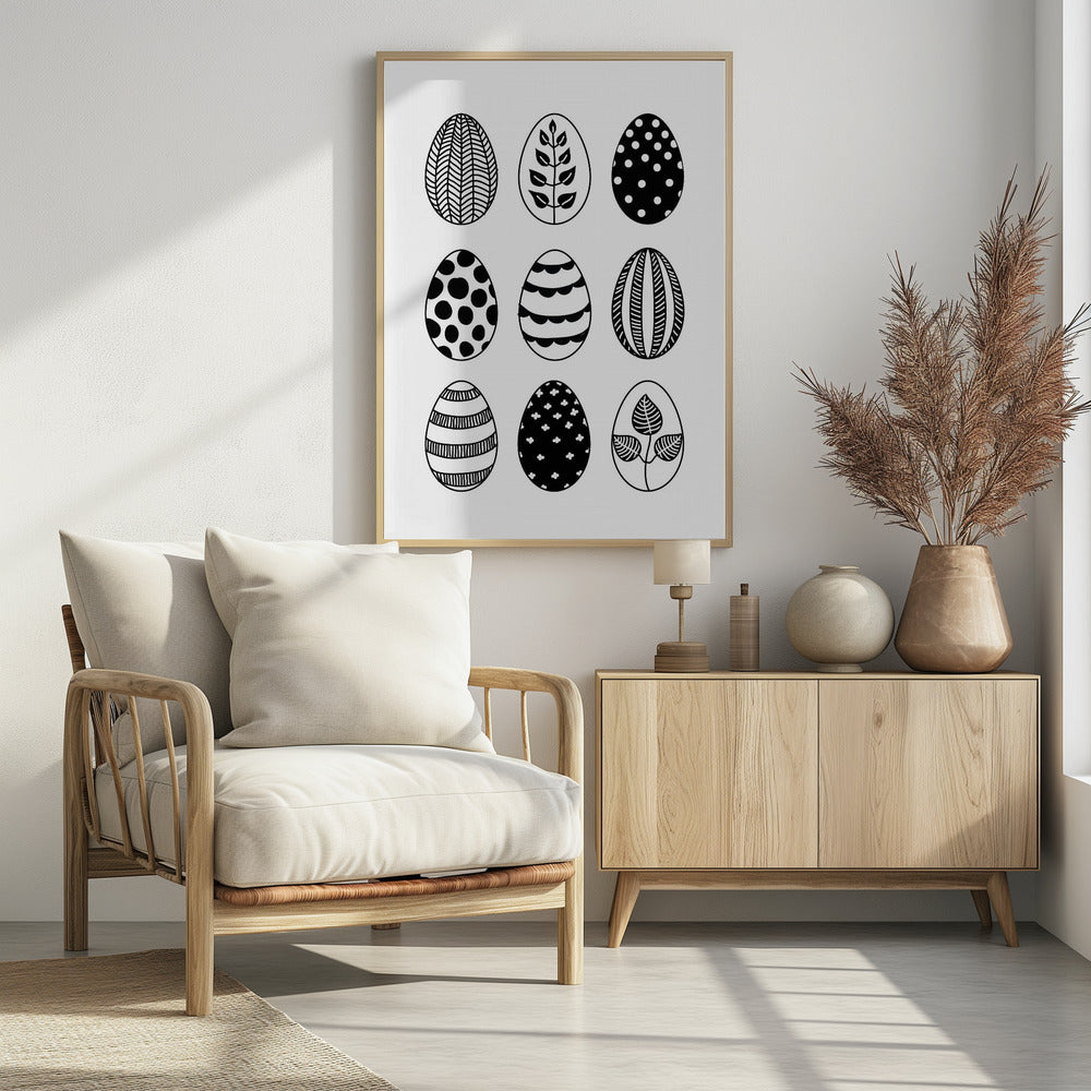 Scandi Easter eggs - Poster / Art Print - interiör