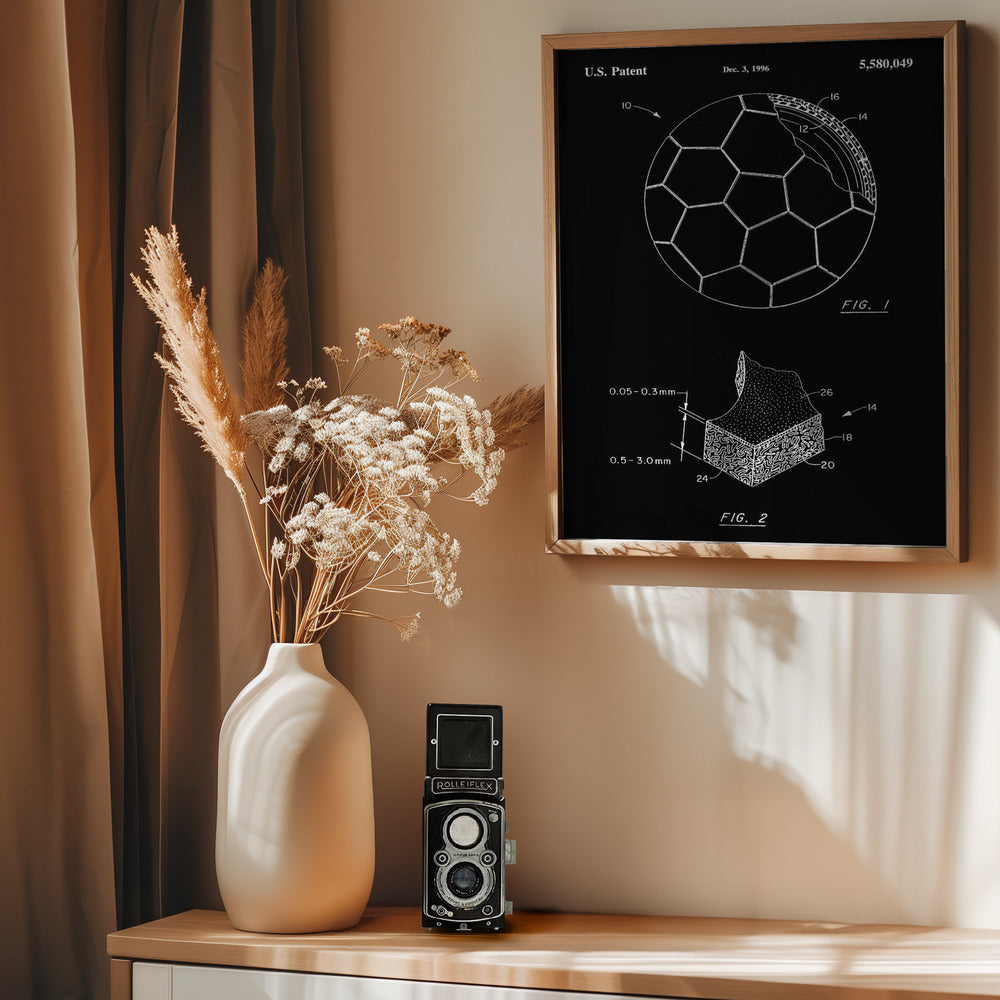 Soccer Ball Patent 1996 - Poster / Art Print - interiör