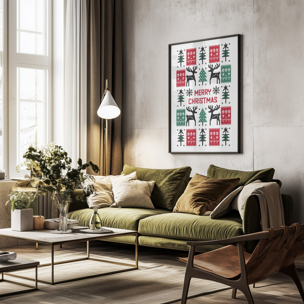 Merry Christmas - Poster / Art Print - interiör