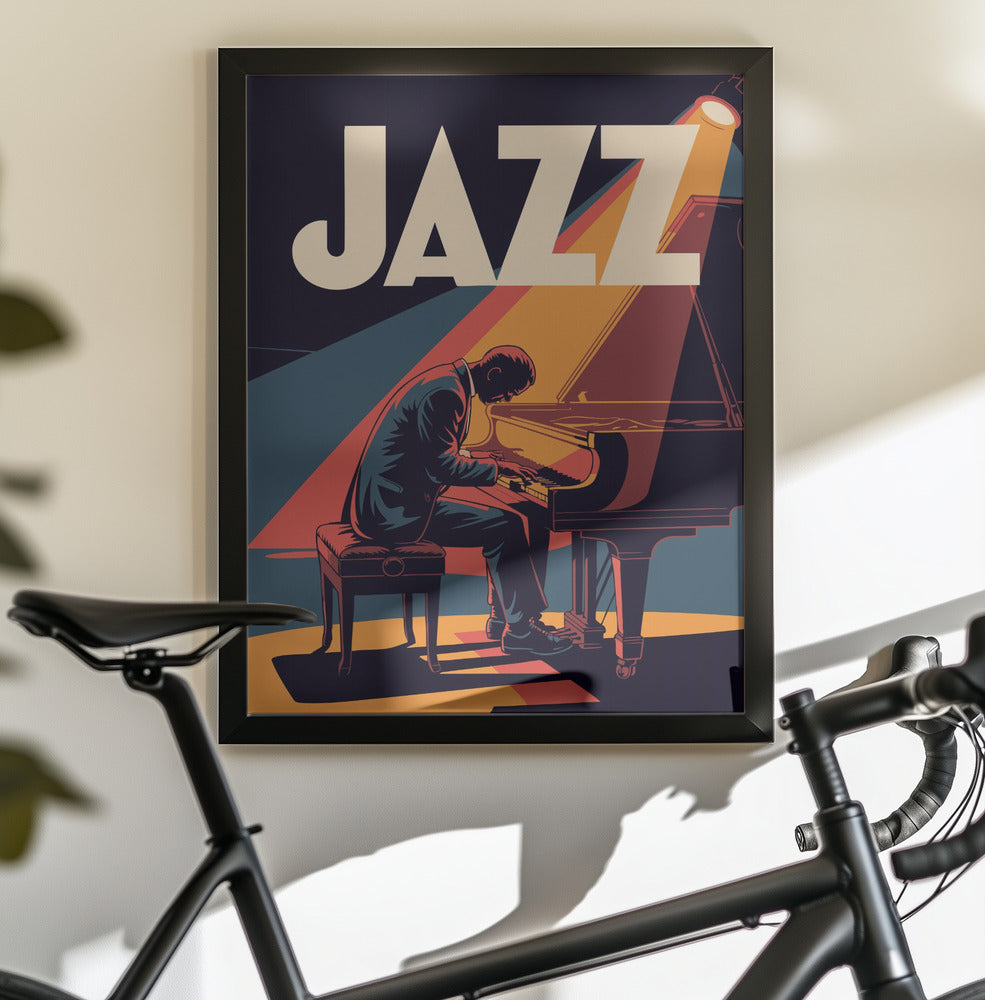 Jazz Pianist - Poster / Art Print - interiör