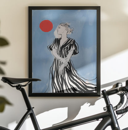 Serene Stripes - Poster / Art Print - interiör