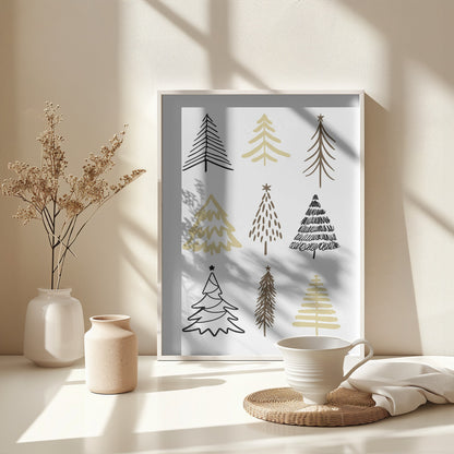 Christmas Trees 2 - Poster / Art Print - interiör