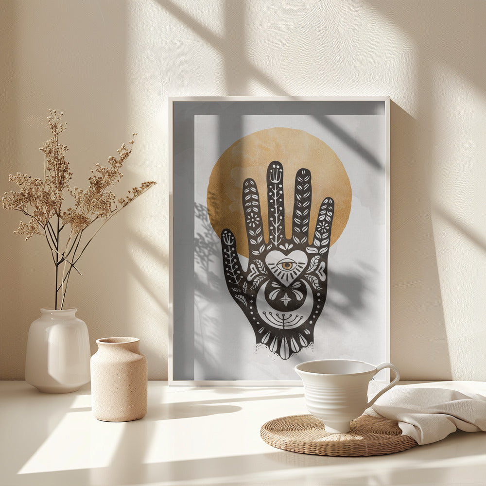 Mystic Hand Design - Poster / Art Print - interiör