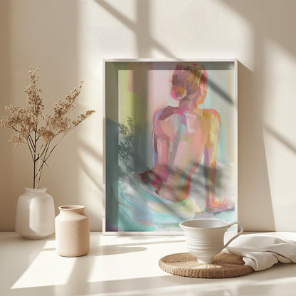 Woman Posing - Poster / Art Print - interiör