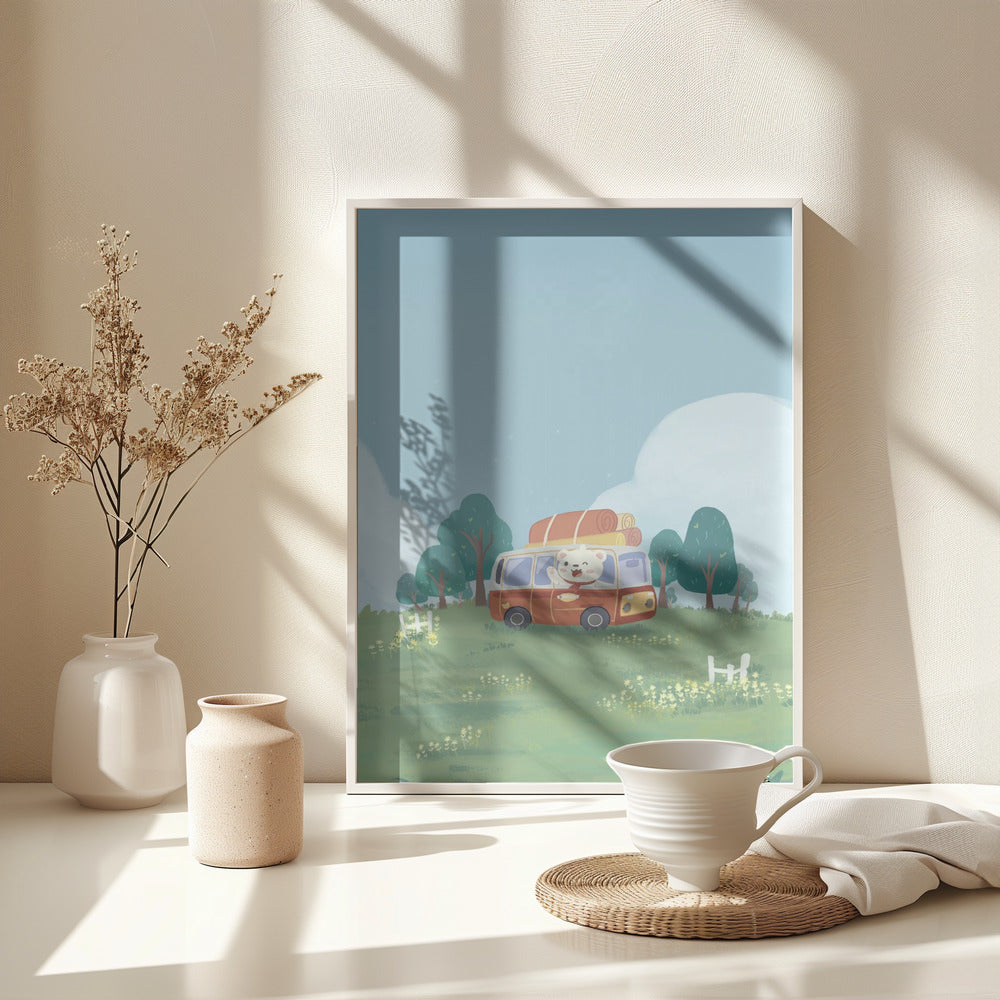 Bear's Picnic Day Out - Poster / Art Print - interiör