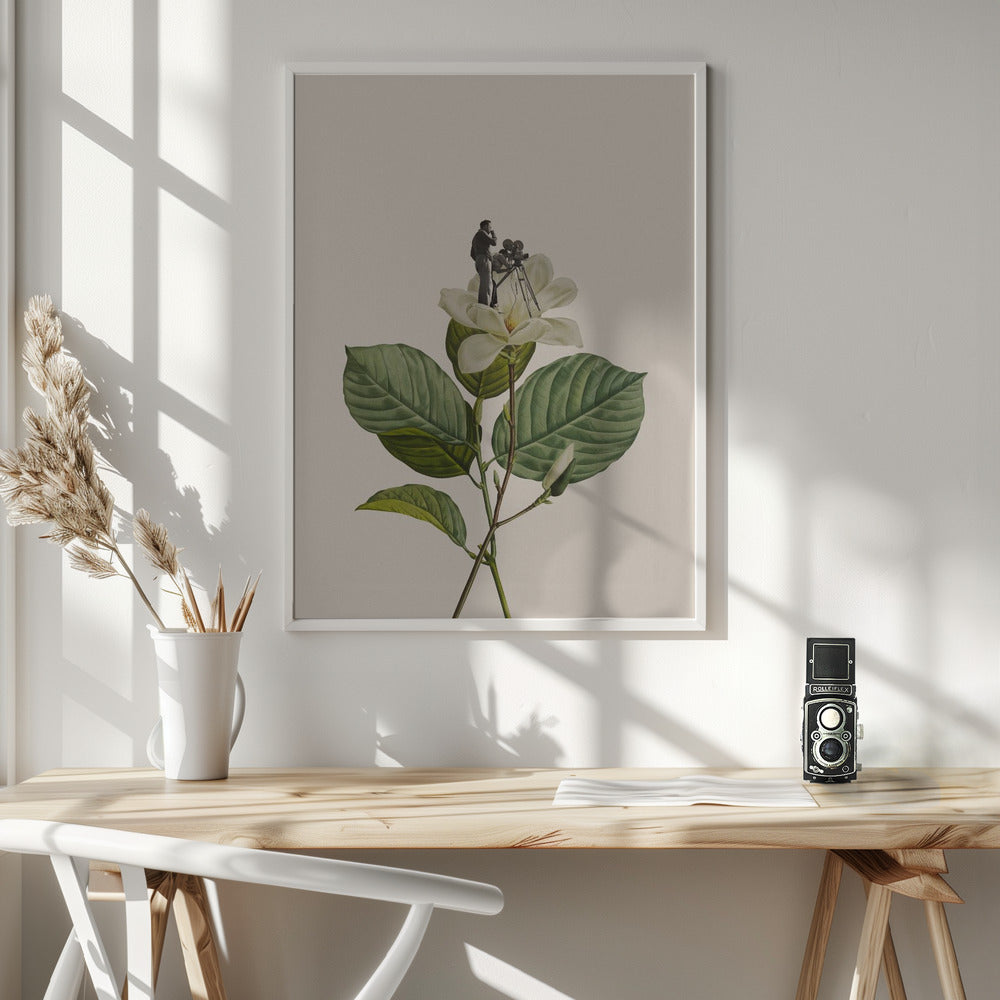 Botanical vintage cameraman - Poster / Art Print - interiör