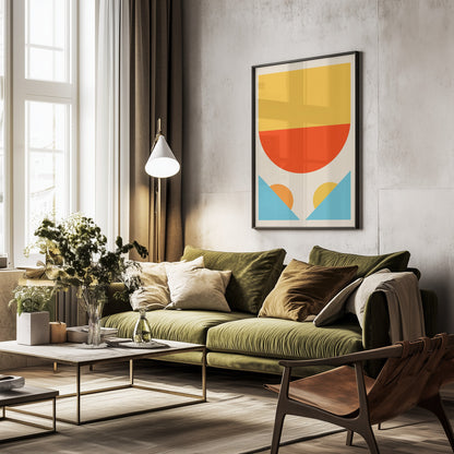 Bright Minimal Shapes Series #1 - Poster / Art Print - interiör