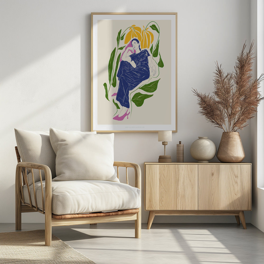 Jlr Quiet in the garden - Poster / Art Print - interiör