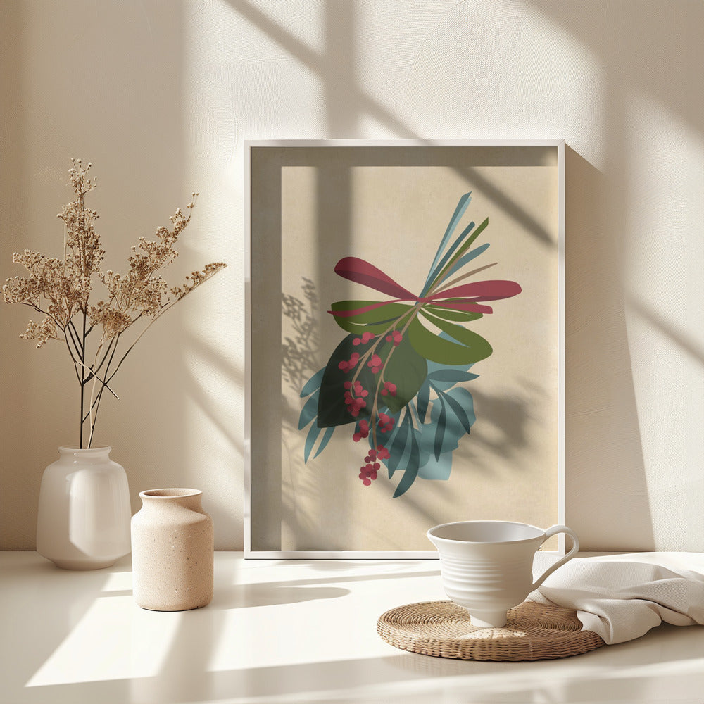 Thea holiday bouquet in sepia - Poster / Art Print - interiör