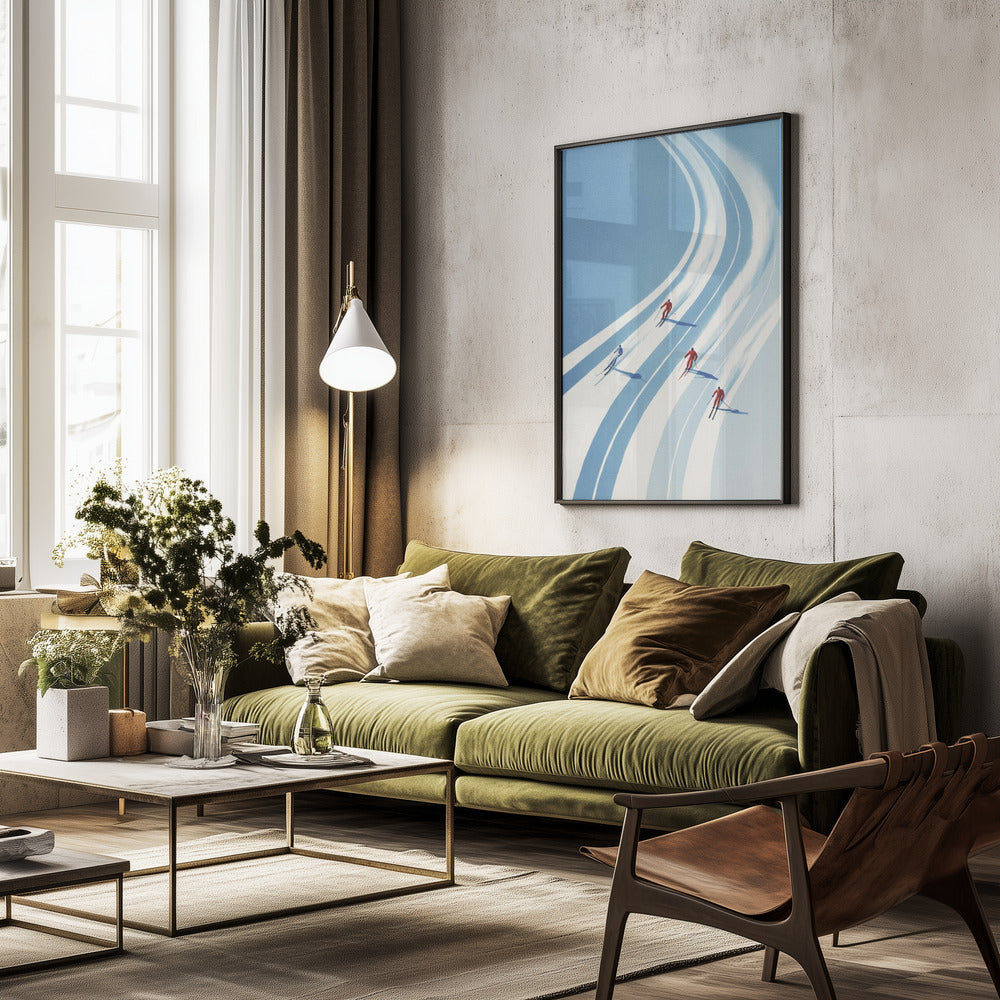 Four Skiers - Poster / Art Print - interiör