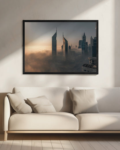 Fog Lockdown on the City of Steel - Poster / Art Print - interiör