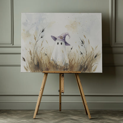 Cute Halloween Ghost - Poster / Art Print - interiör
