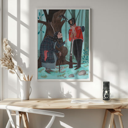 Fairy tale soldier and the witch - Poster / Art Print - interiör