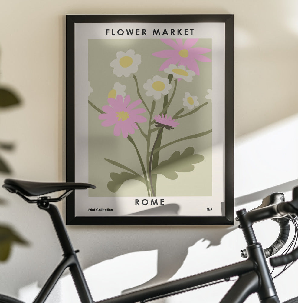 Flower Market Rome - Poster / Art Print - interiör
