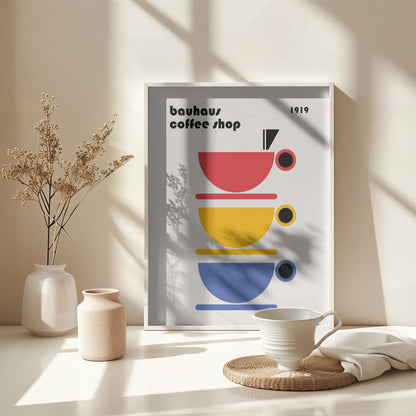 Bauhaus Coffee Minimalist - Poster / Art Print - interiör