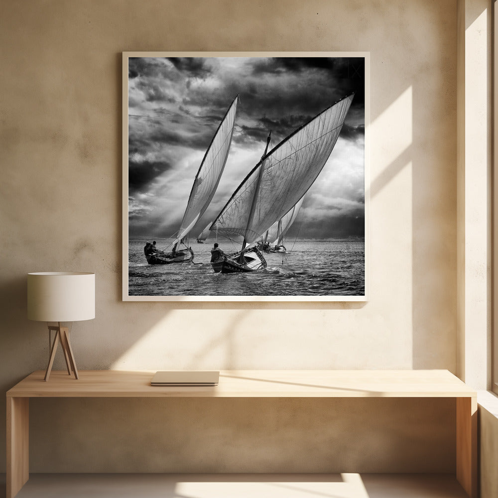Sailboats and Light - Poster / Art Print - interiör