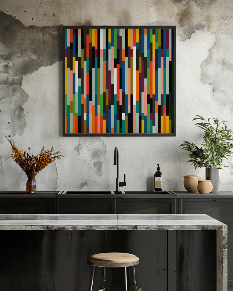 Stripes Retro Big - Poster / Art Print - interiör