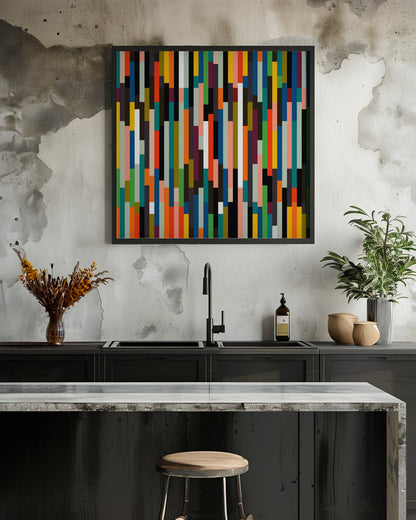 Stripes Retro Big - Poster / Art Print - interiör