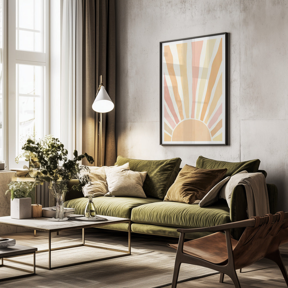 Boho sunrise - Poster / Art Print - interiör