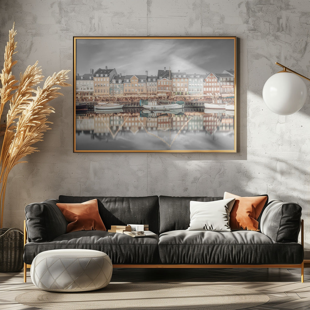COPENHAGEN VINTAGE Nyhavn Idyllic Evening Impression - Poster / Art Print - interiör