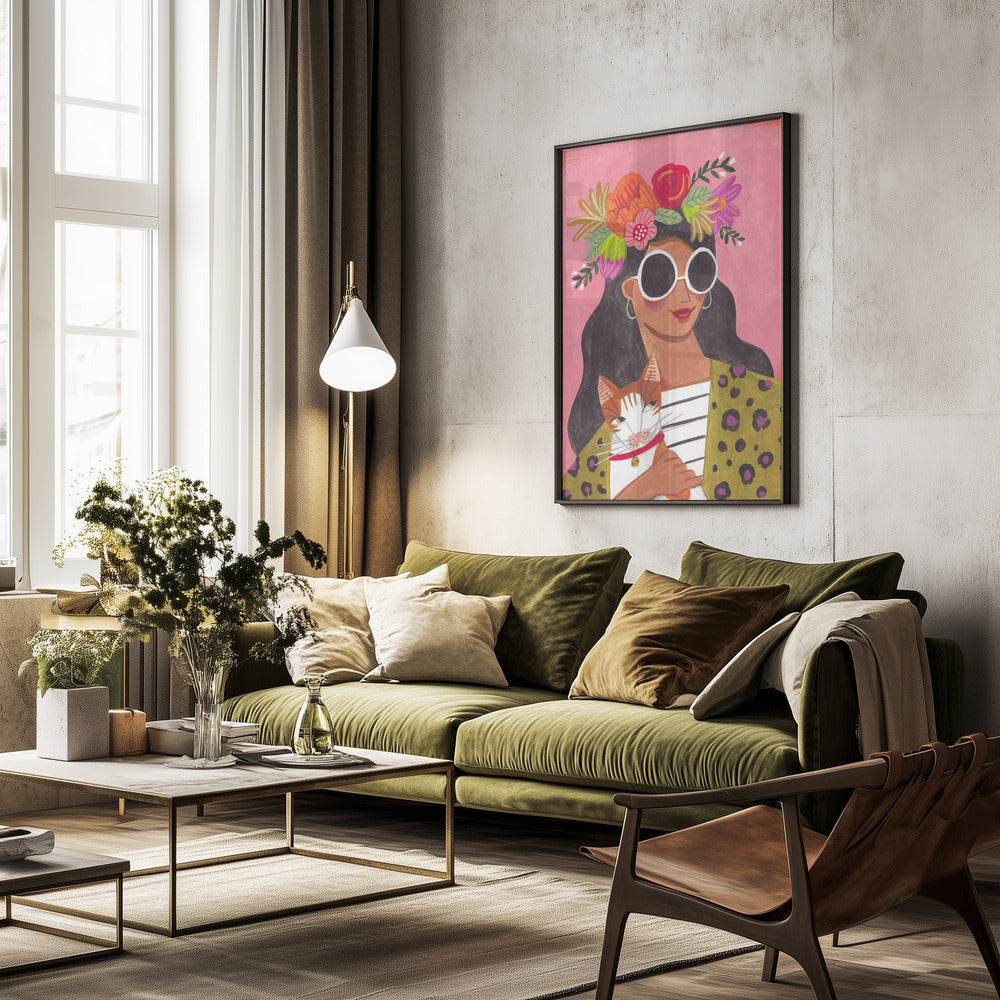 Cat Lady - Poster / Art Print - interiör
