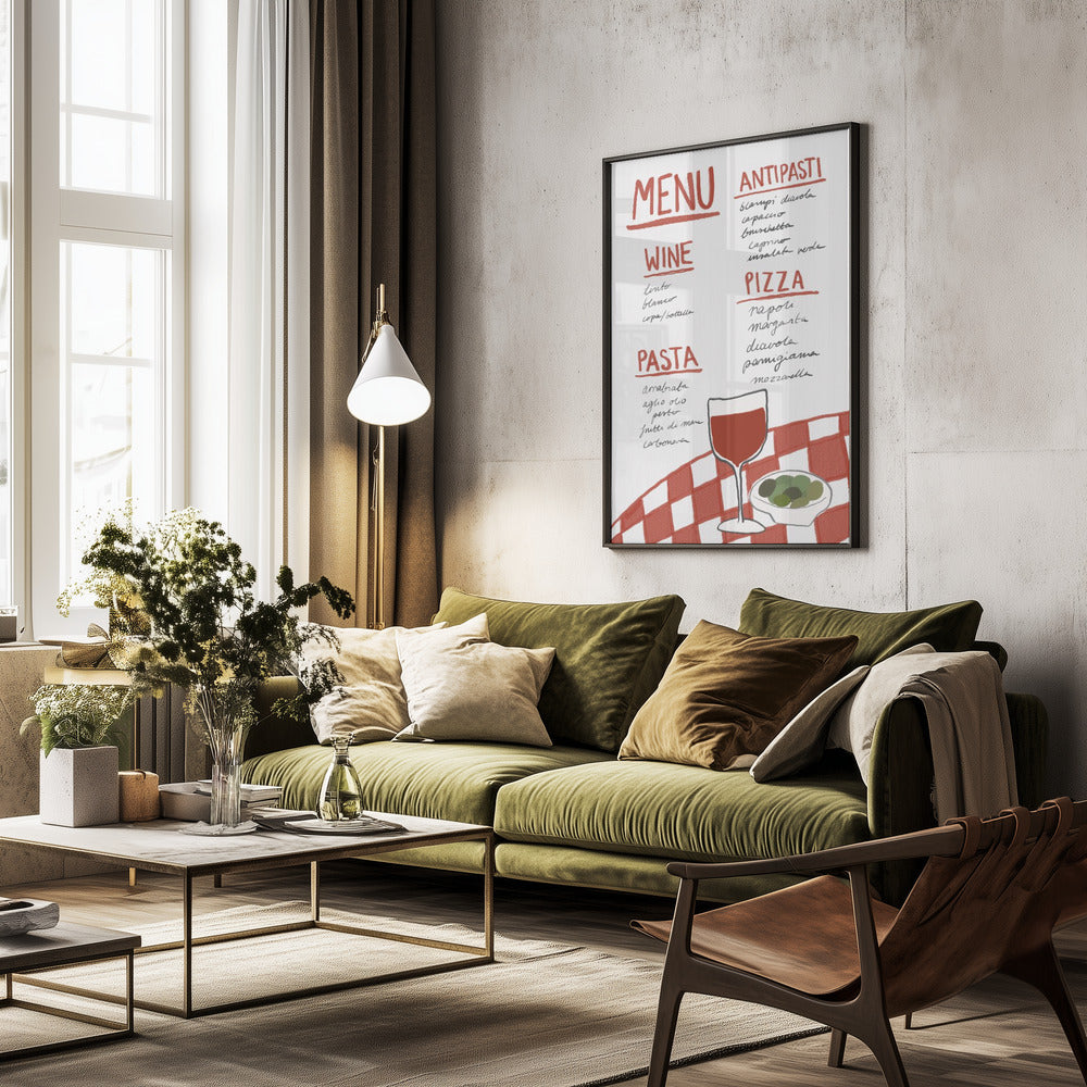 Italian Menu - Poster / Art Print - interiör