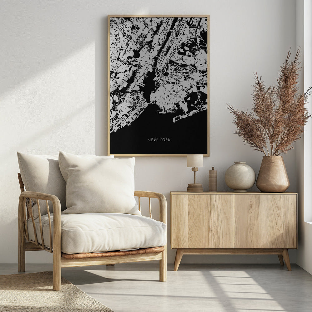 New York karta - Poster / Art Print - interiör