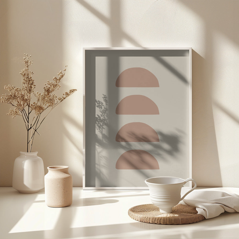Geometric Mocha - Poster / Art Print - interiör