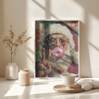 The Cheerful Santa Claus - Poster / Art Print - interiör