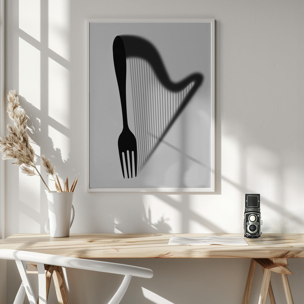 Harp - Poster / Art Print - interiör
