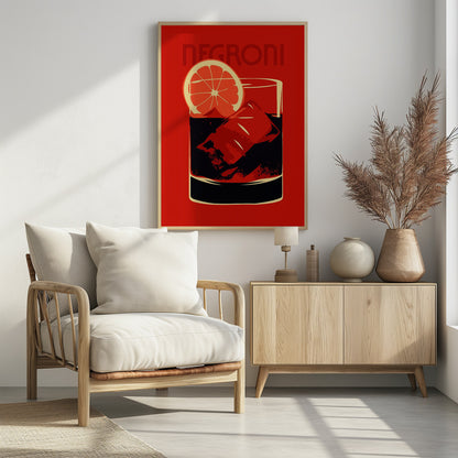 Negroni Red - Poster / Art Print - interiör