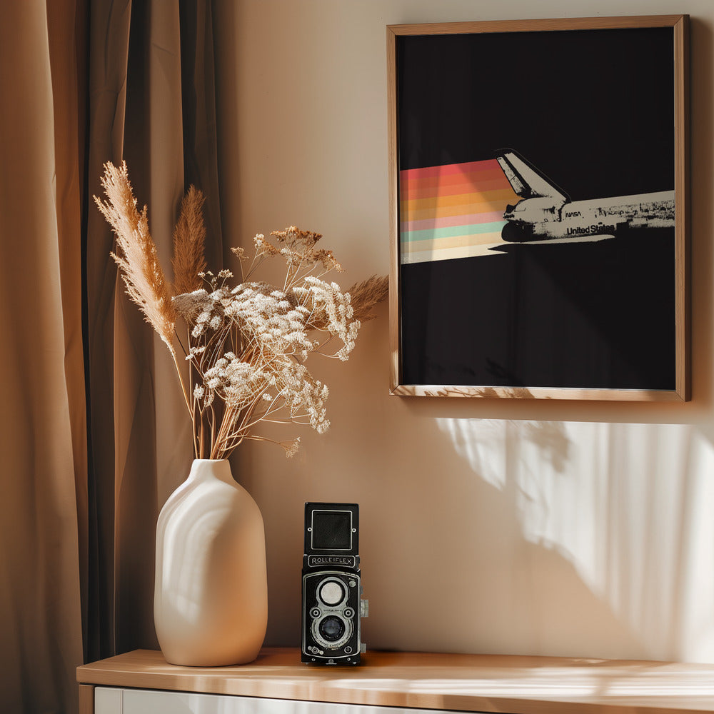Space Ship Rainbow - Poster / Art Print - interiör
