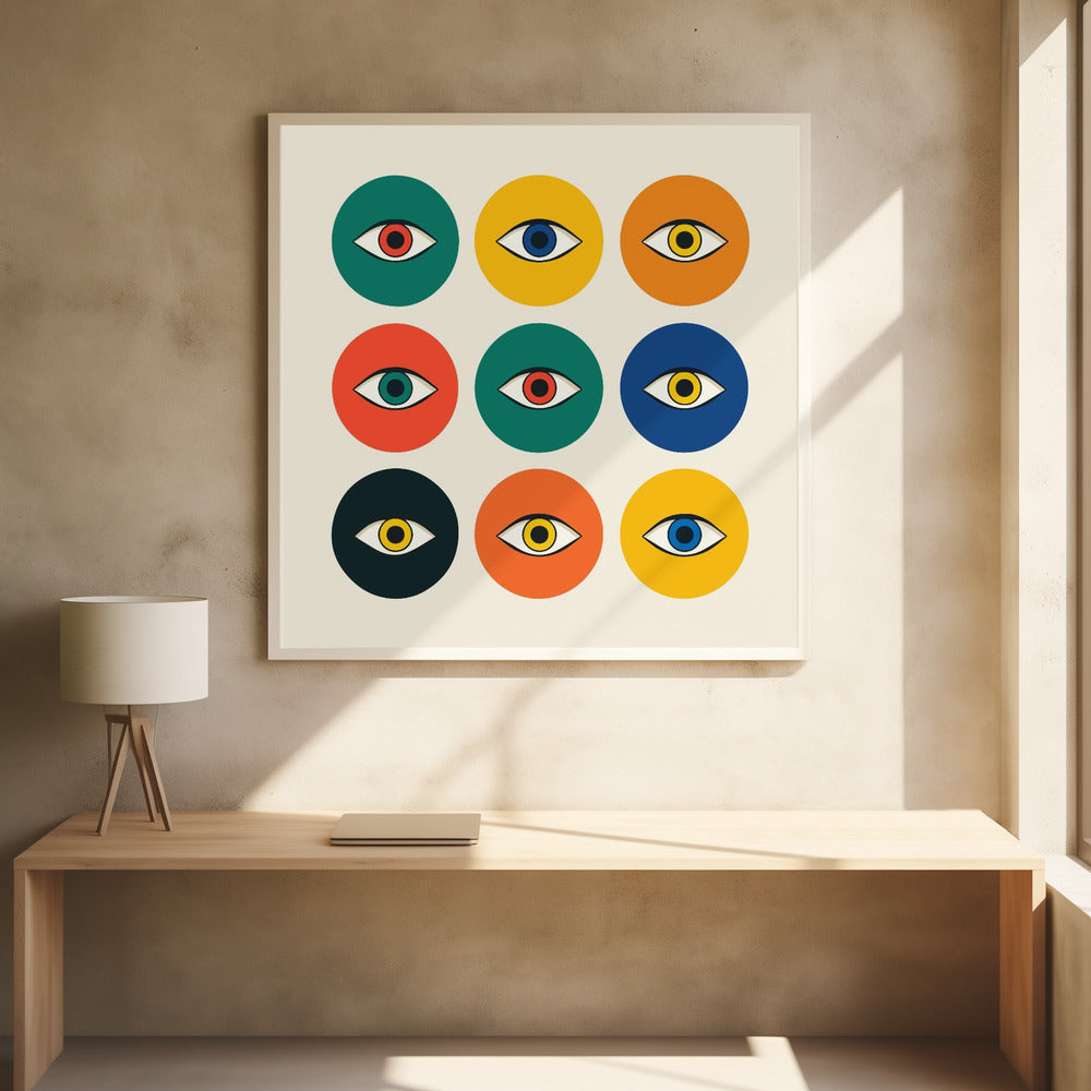 Nine Eyes - Poster / Art Print - interiör
