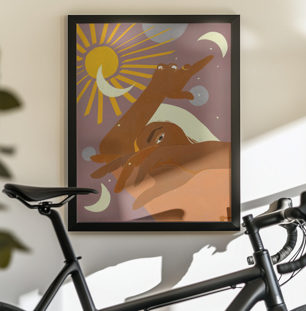 The Moon Dances With Me the Way The Sun Cant - Poster / Art Print - interiör