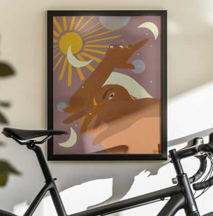 The Moon Dances With Me the Way The Sun Cant - Poster / Art Print - interiör