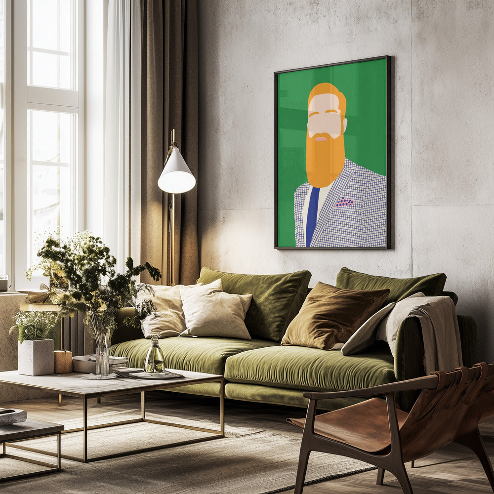 Men From Barber Shop - Poster / Art Print - interiör