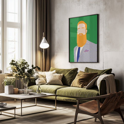Men From Barber Shop - Poster / Art Print - interiör