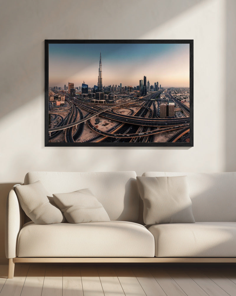 Dubai Skyline Panorama - Poster / Art Print - interiör