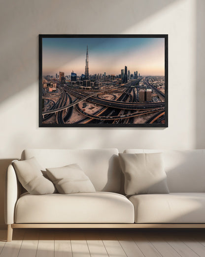 Dubai Skyline Panorama - Poster / Art Print - interiör