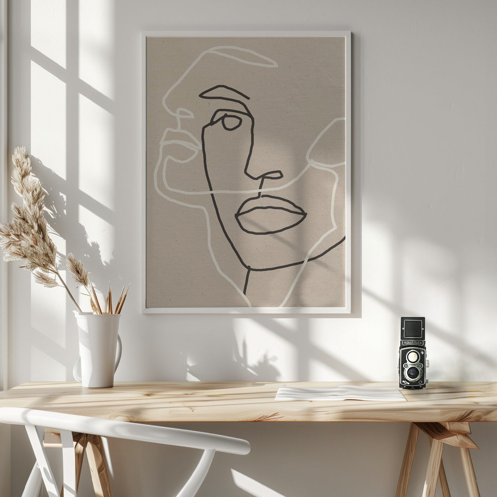 Abstract Face 17 - Poster / Art Print - interiör