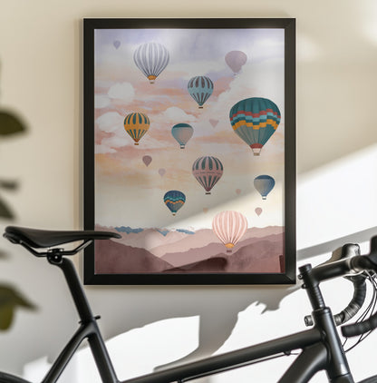 Airballoon Sky - Poster / Art Print - interiör