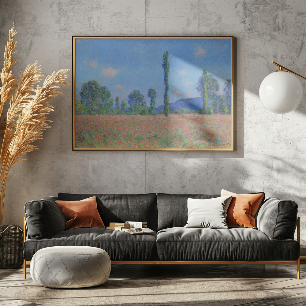 Poppy Field, Giverny (1890–1891) - Poster / Art Print - interiör