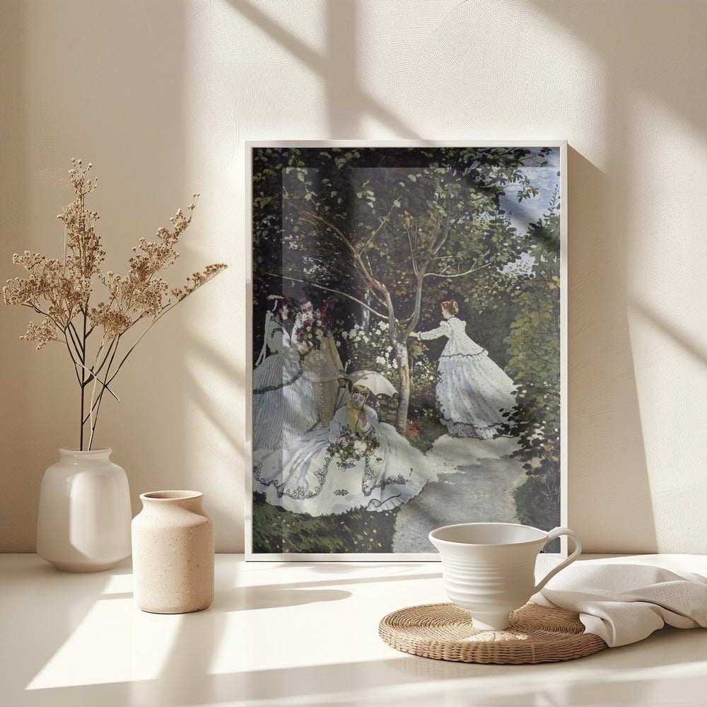 Claude Monet's Women In the Garden (1866) - Poster / Art Print - interiör
