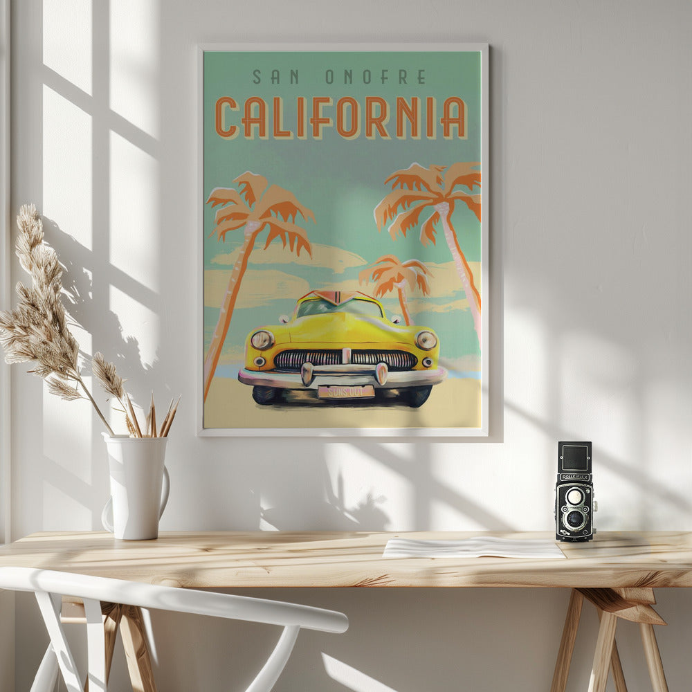 California Surf Poster - Poster / Art Print - interiör