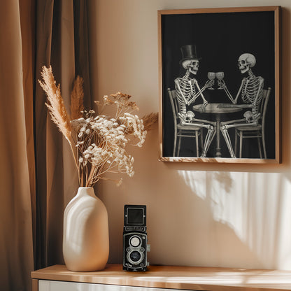 Celebrating Skeletons - Poster / Art Print - interiör