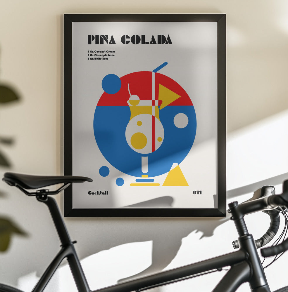 Pina Colada Bauhaus Cocktail - Poster / Art Print - interiör