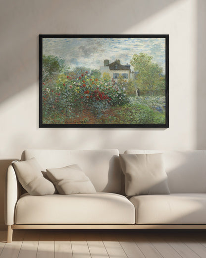 The Artist's Garden In Argenteuil, a Corner of the Garden With Dahlias (1873) - Poster / Art Print - interiör