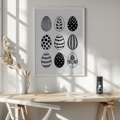 Scandi Easter eggs - Poster / Art Print - interiör