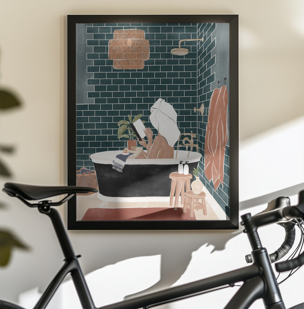 Bathroom Babe - Poster / Art Print - interiör