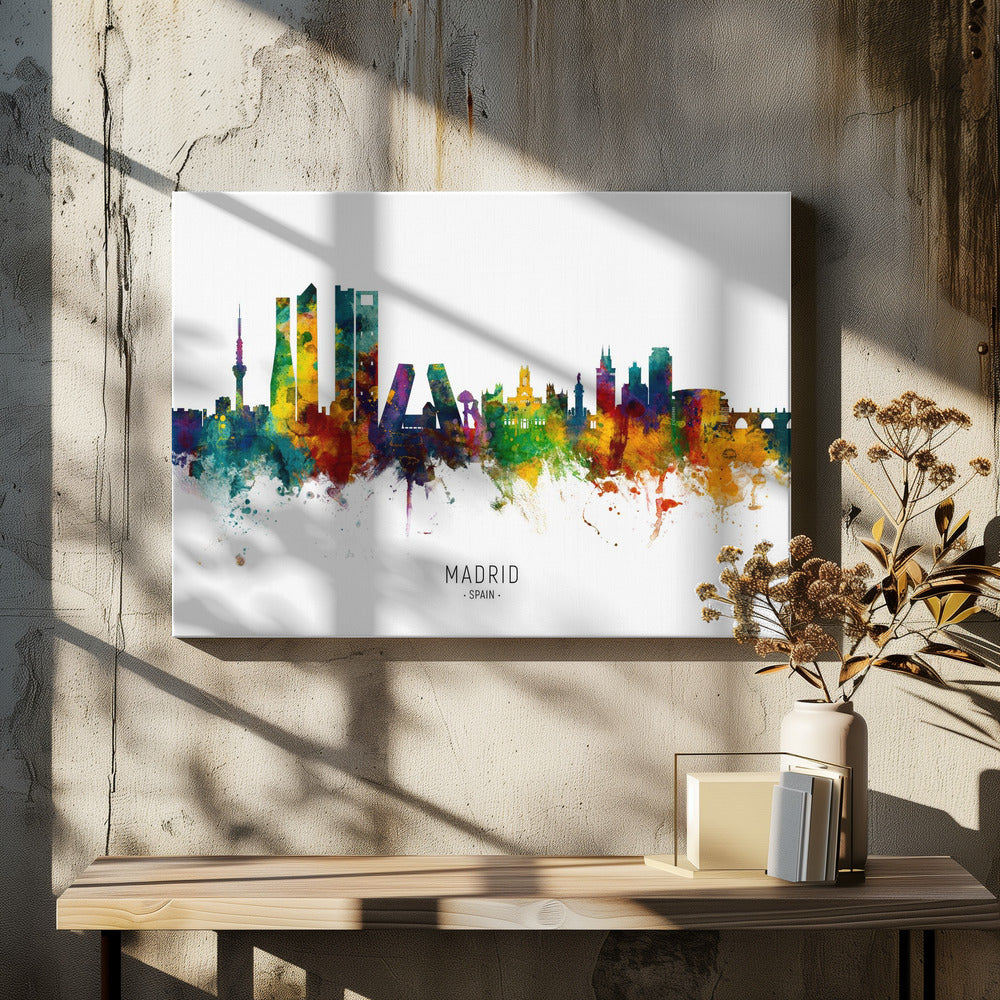Madrid Spain Skyline - Poster / Art Print - interiör